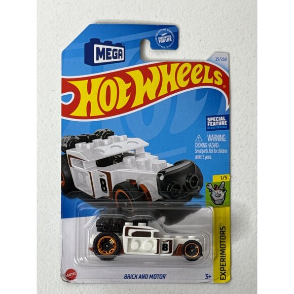 Hot Wheels Car Brick and Motor HW Experimotors Mega Toy Race Cars Kids Gift 1 64 - Picture 1 of 8